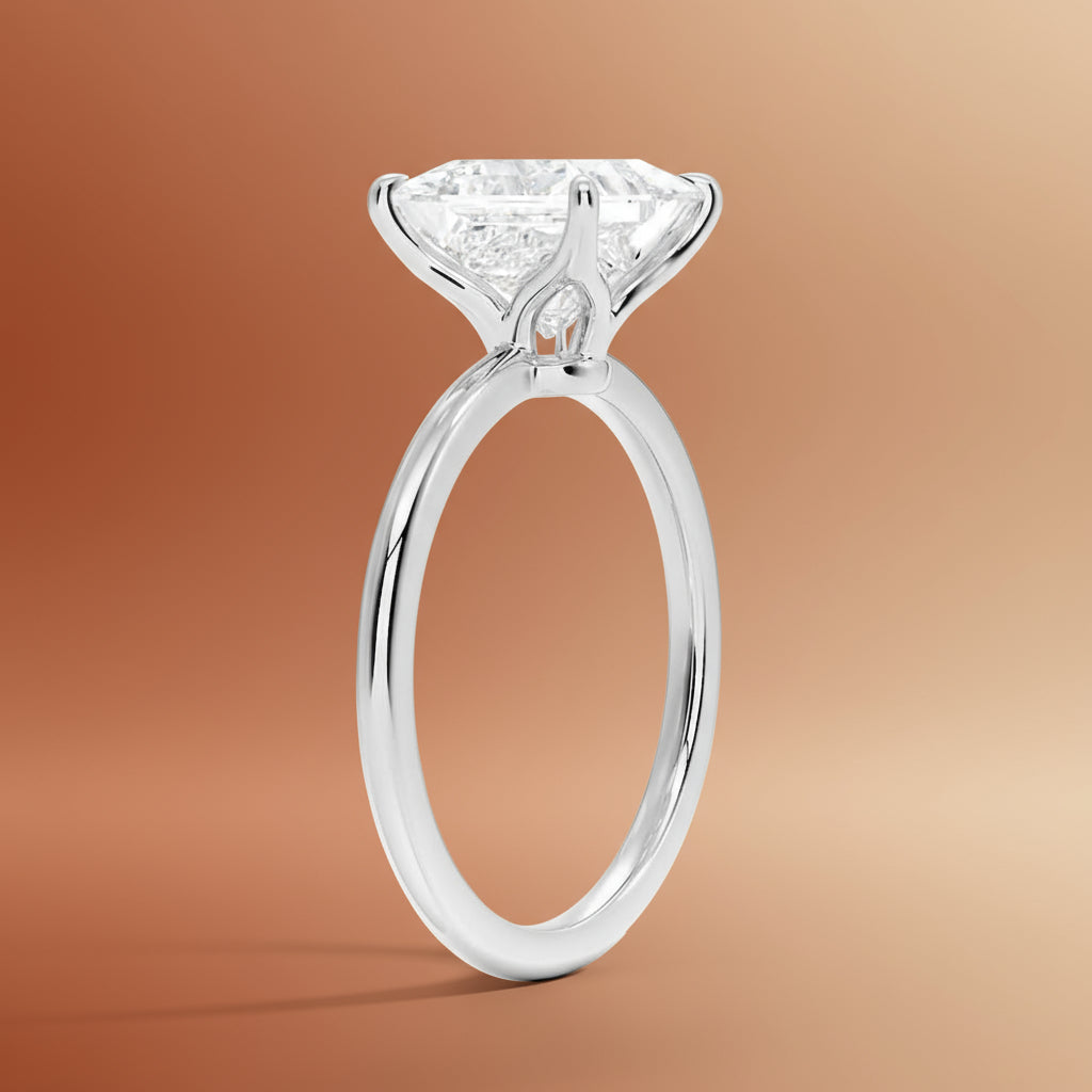 La Terra - Princess Cut Moissanite Engagement Ring
