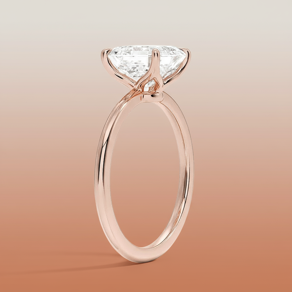 La Terra - Asshcher Cut Moissanite Engagement Ring