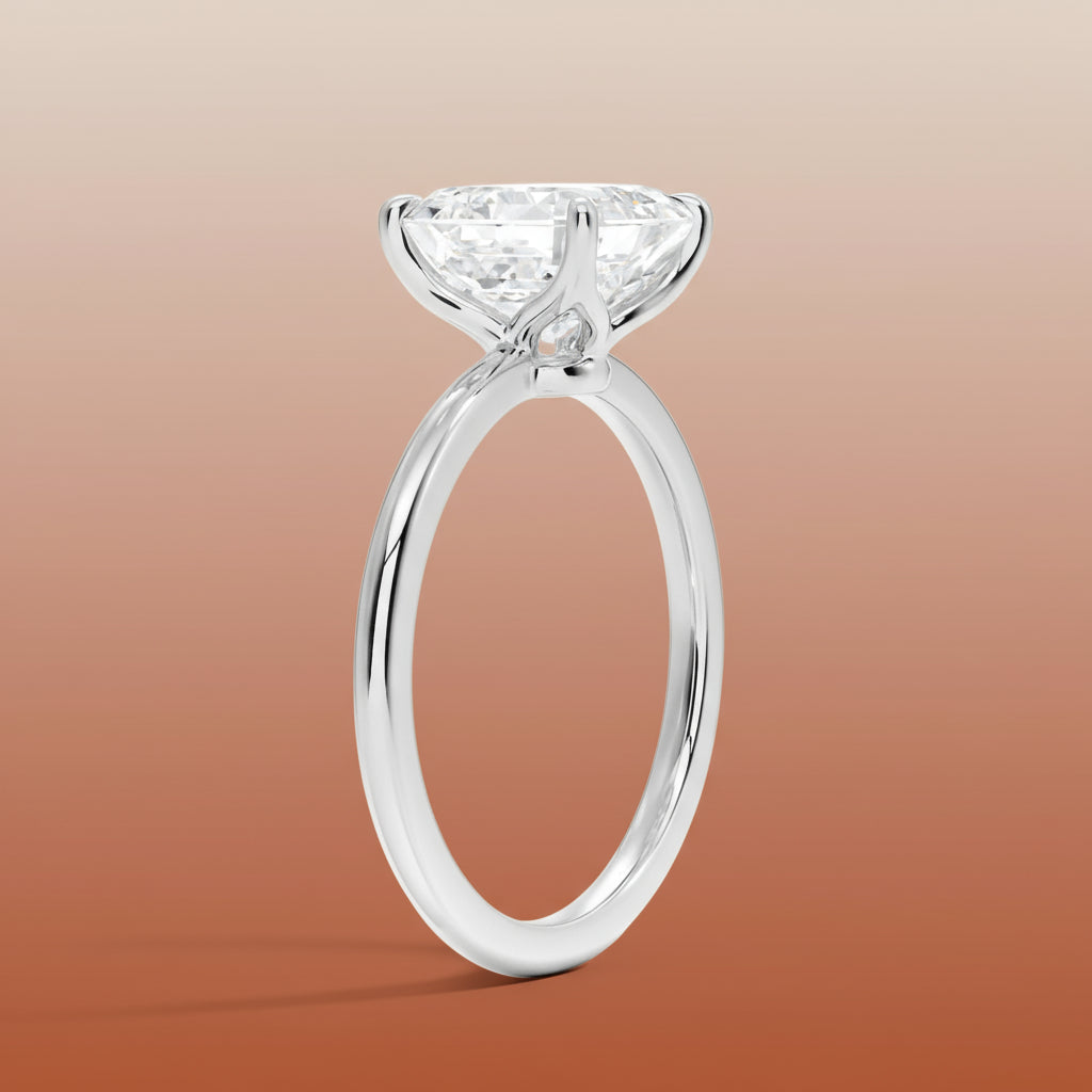 La Terra - Asshcher Cut Moissanite Engagement Ring