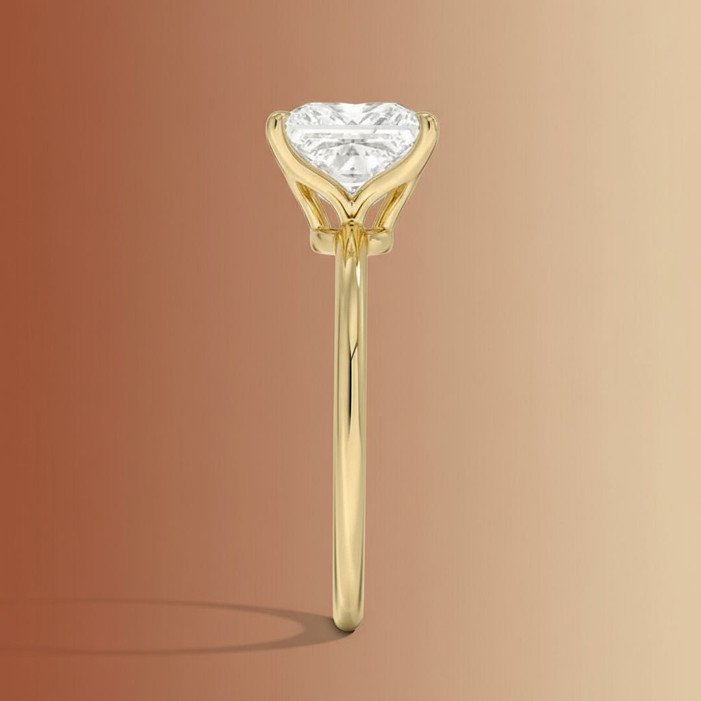 La Terra - Princess Cut Moissanite Engagement Ring