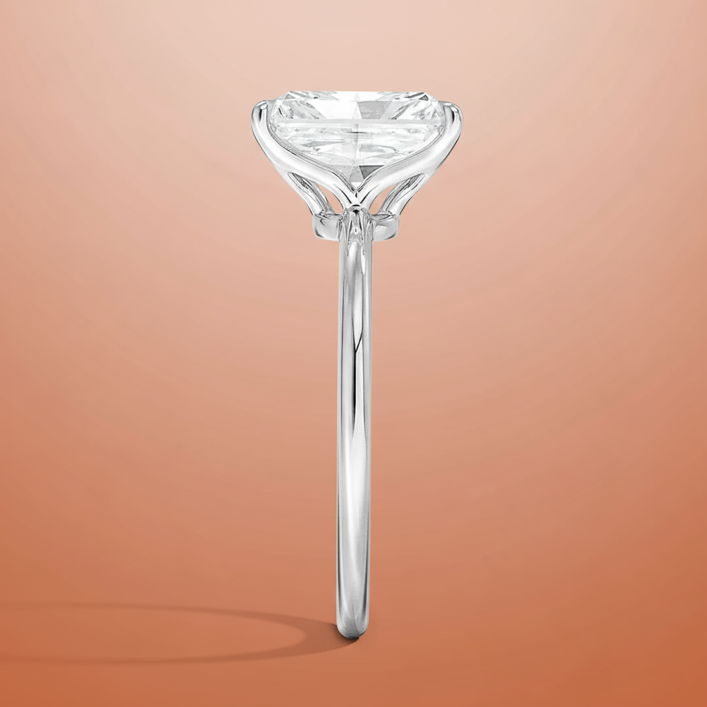 La Terra - Radiant Cut Moissanite Engagement Ring