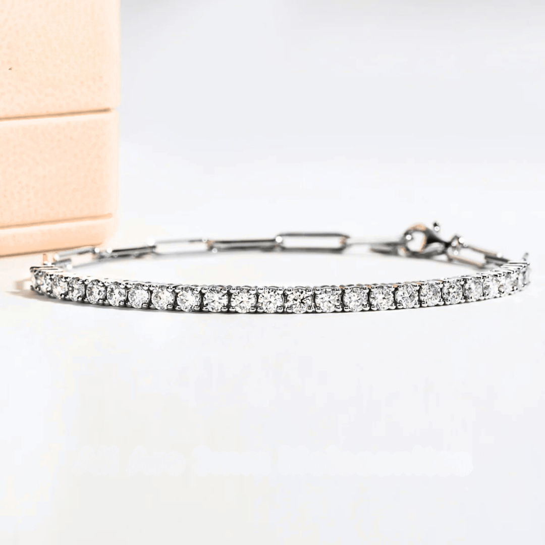 3mm Moissanite Tennis Bracelet | Adjustable Design