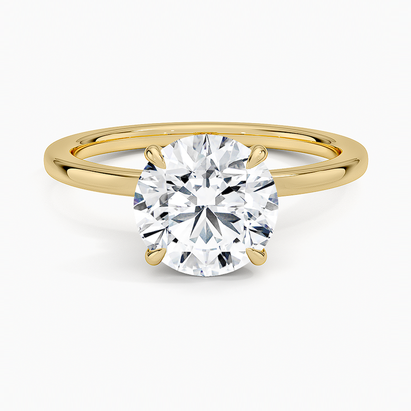 Amanti - Round Cut Moissanite Engagement Ring