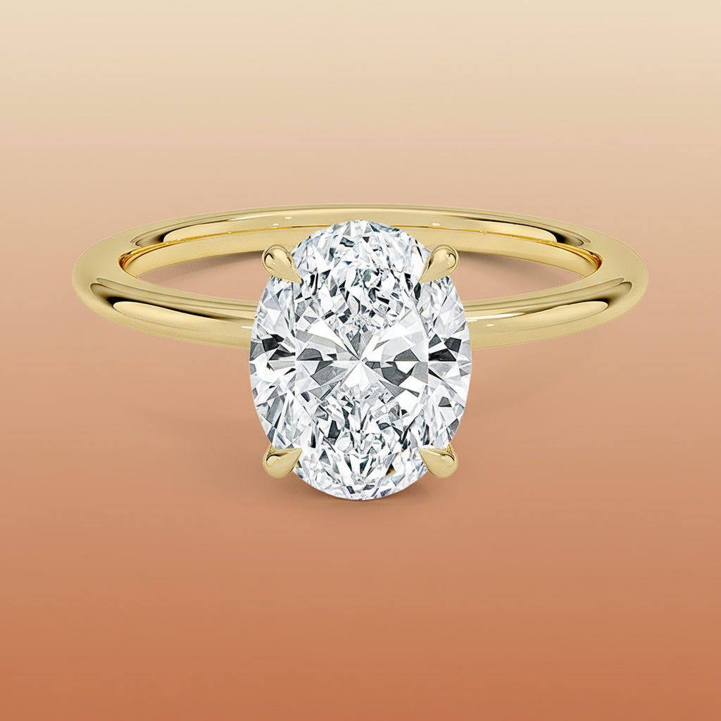 La Terra - Oval Cut Moissanite Engagement Ring