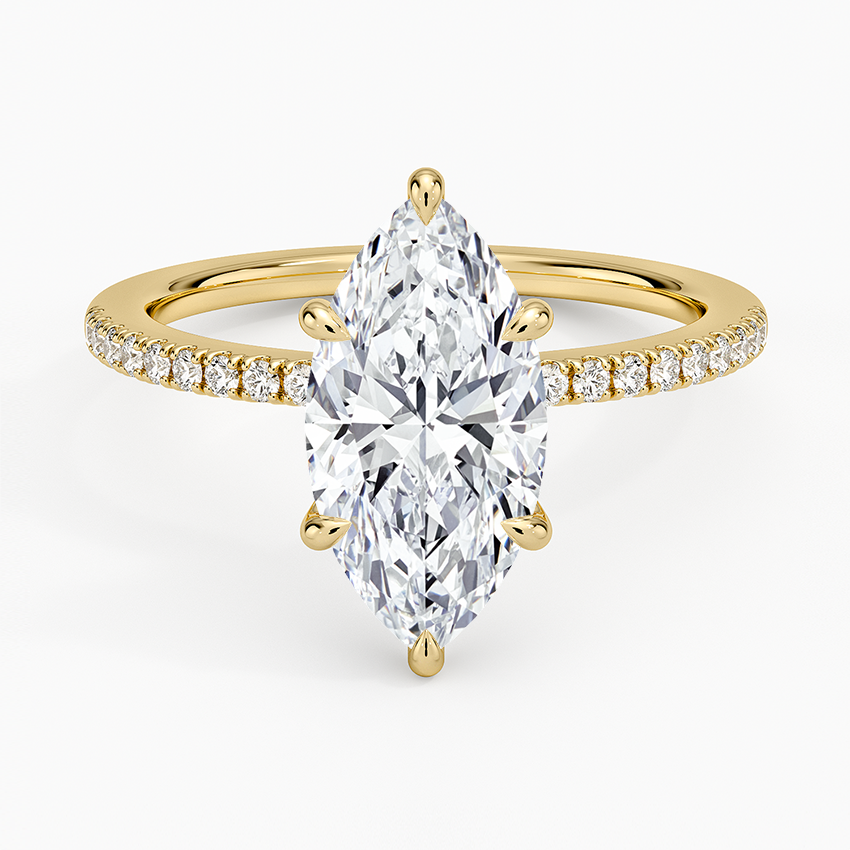 La Luna - Marquise Cut Moissanite Engagement Ring