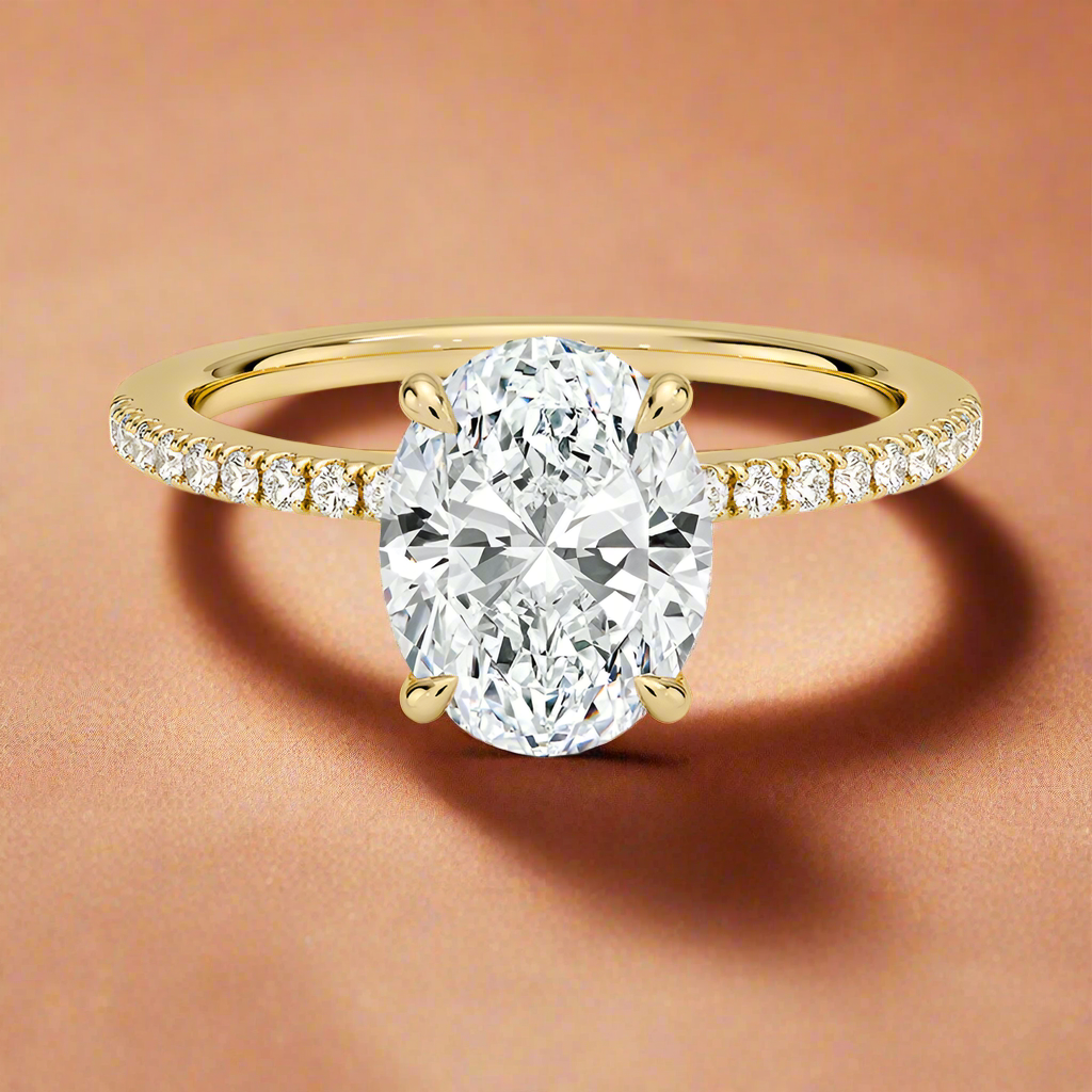 La Luna - Oval Cut Moissanite Engagement Ring