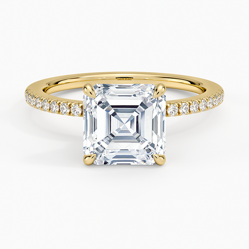 La Luna - Asscher Cut Moissanite Engagement Ring