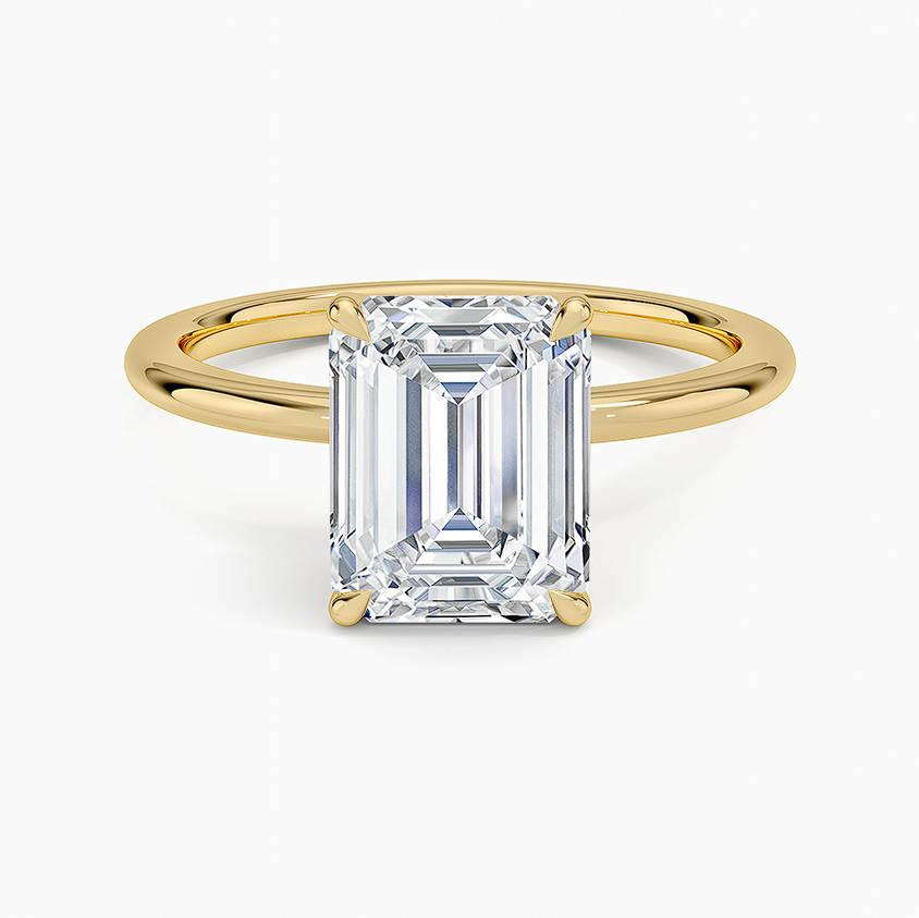 La Terra - Emerald Cut Moissanite Engagement Ring