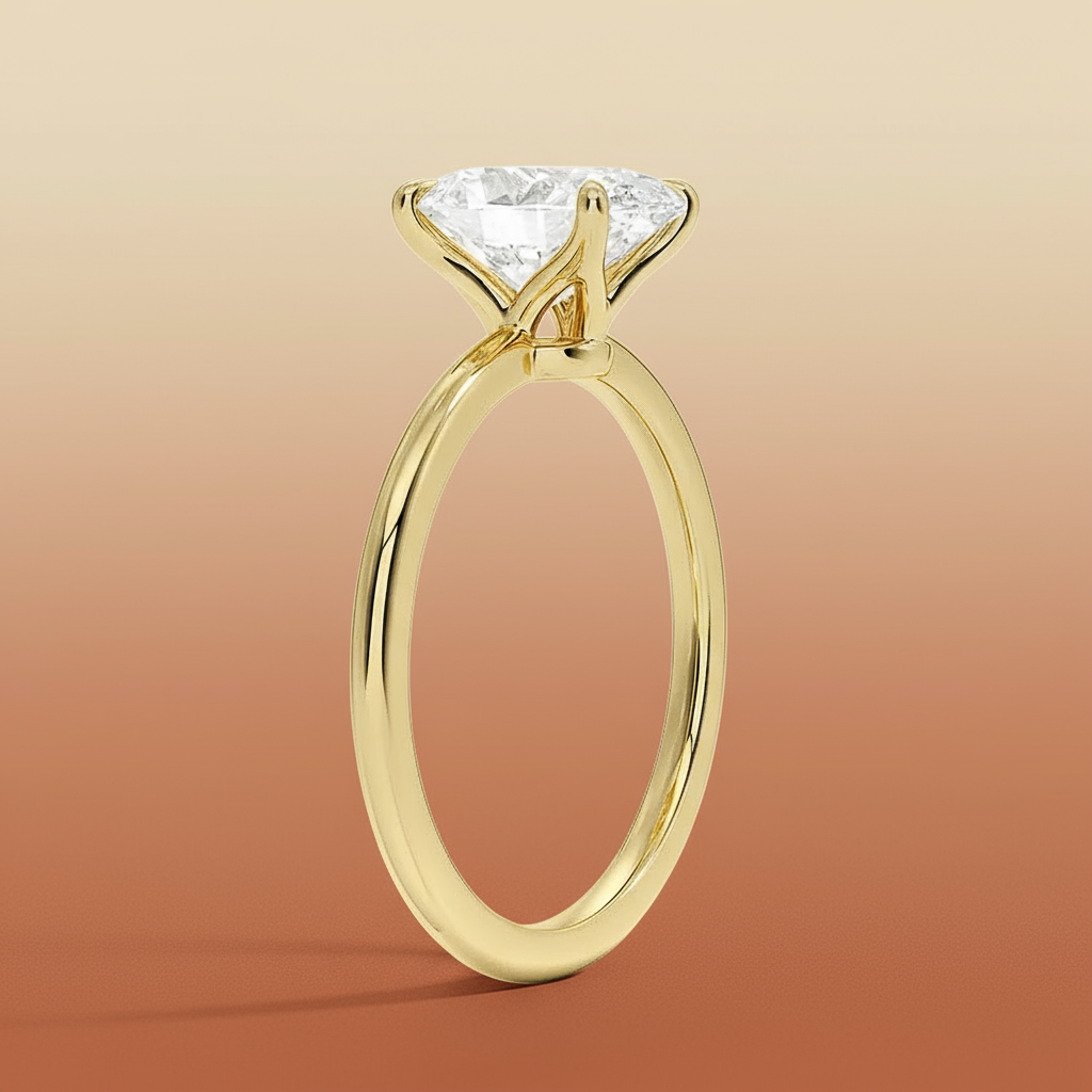 La Terra - Oval Cut Moissanite Engagement Ring