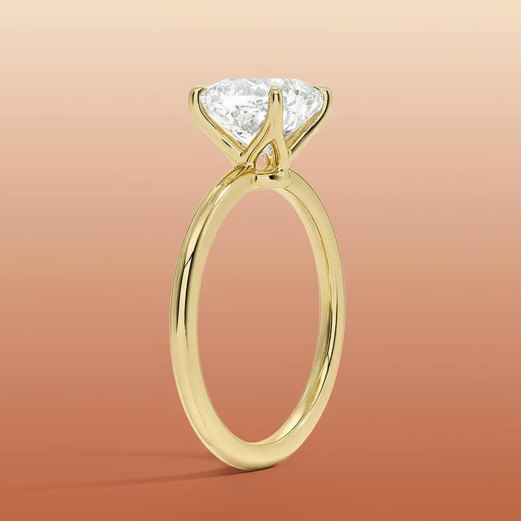 La Terra - Cushion Cut Moissanite Engagement Ring