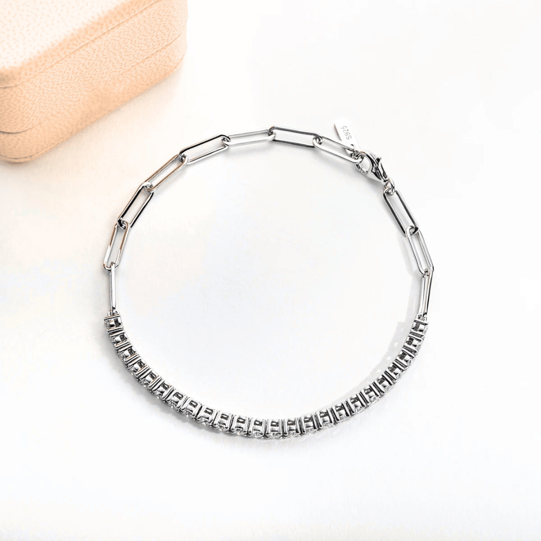 3mm Moissanite Tennis Bracelet | Adjustable Design