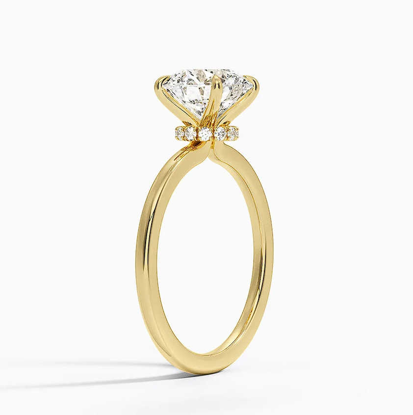 Amanti - Round Cut Moissanite Engagement Ring