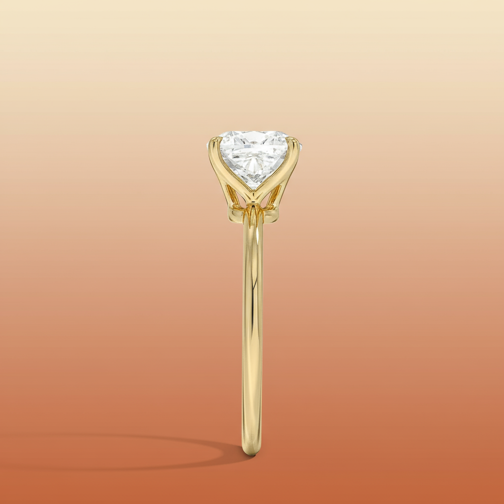 La Terra - Cushion Cut Moissanite Engagement Ring