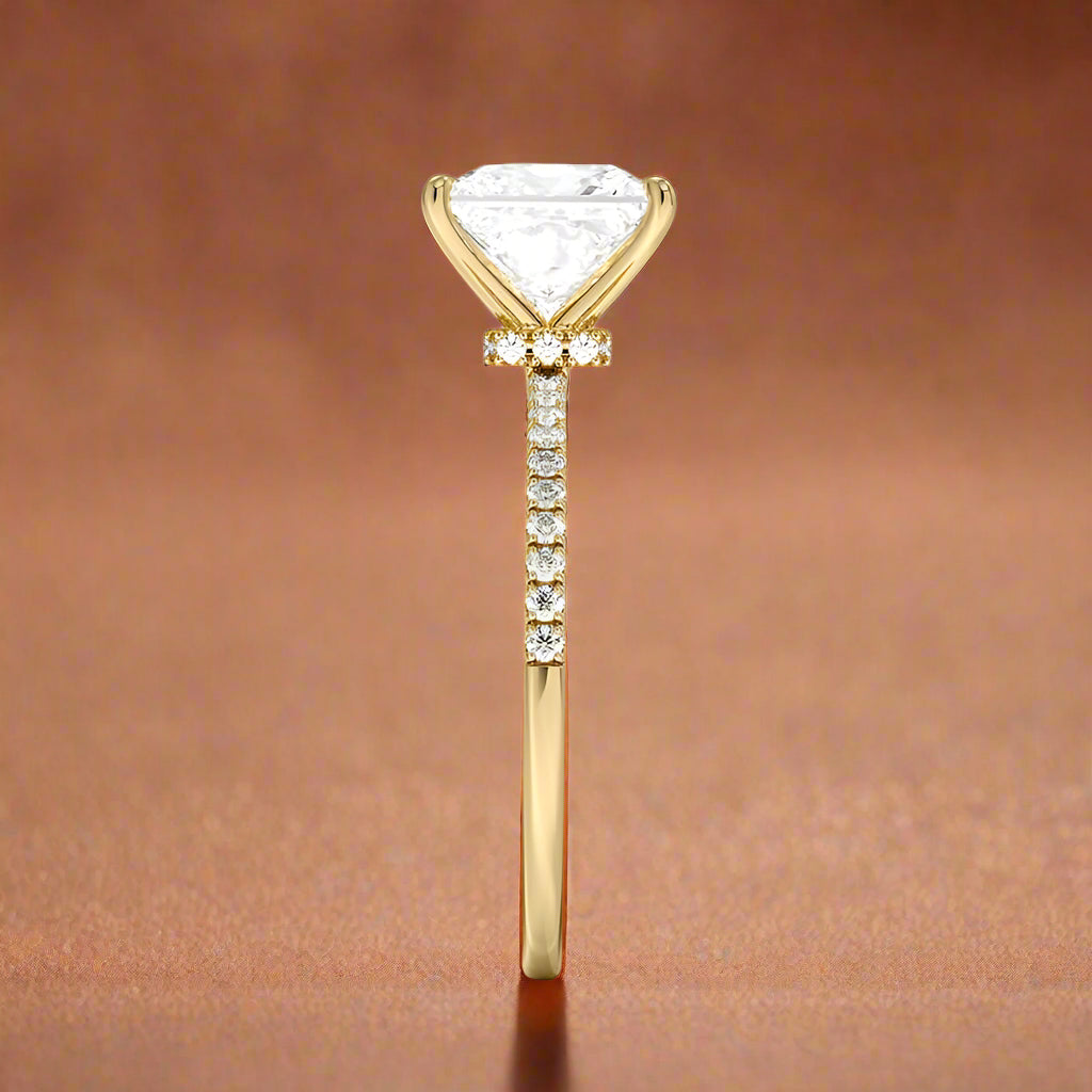 La Luna - Princess Cut Moissanite Engagement Ring