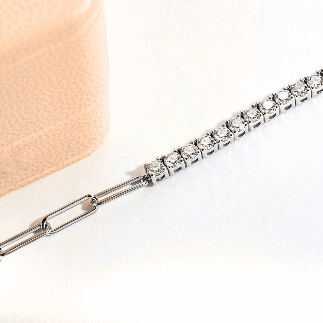 3mm Moissanite Tennis Bracelet | Adjustable Design