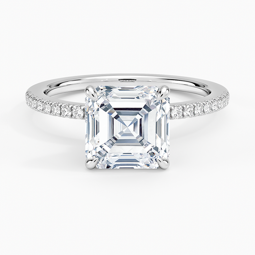 La Luna - Asscher Cut Moissanite Engagement Ring