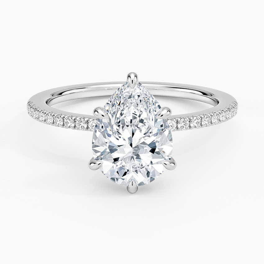 La Luna - Pear Cut Moissanite Engagement Ring