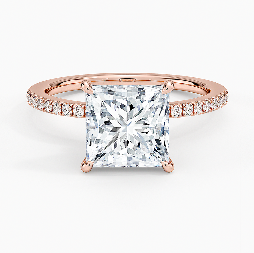 La Luna - Princess Cut Moissanite Engagement Ring