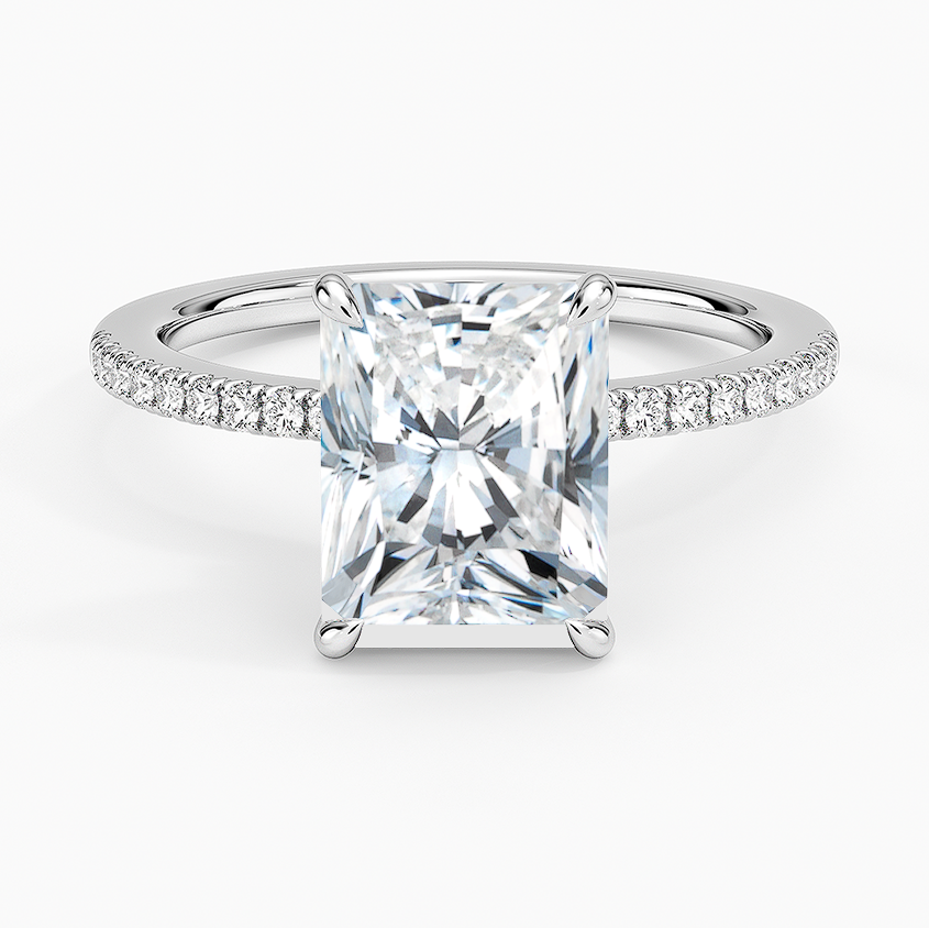 La Luna - Radiant Cut Moissanite Engagement Ring