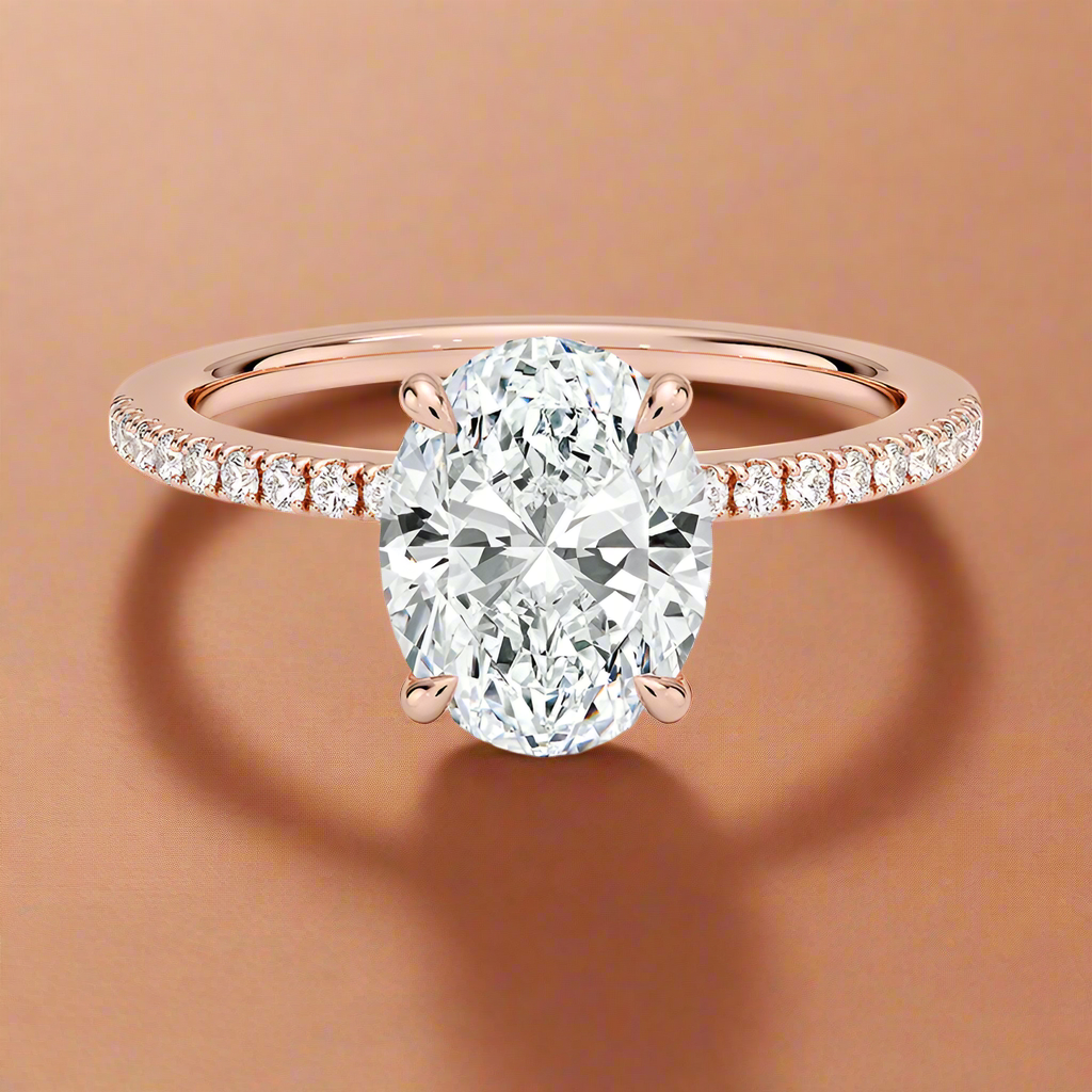 La Luna - Oval Cut Moissanite Engagement Ring