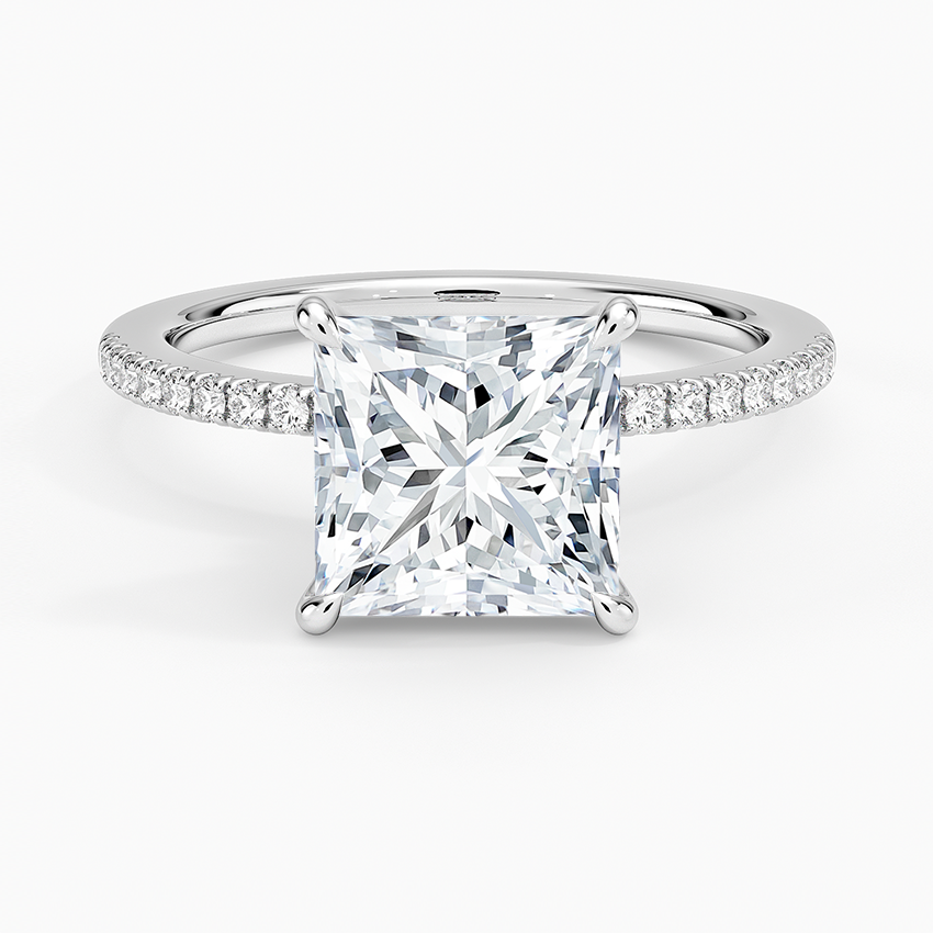 La Luna - Princess Cut Moissanite Engagement Ring