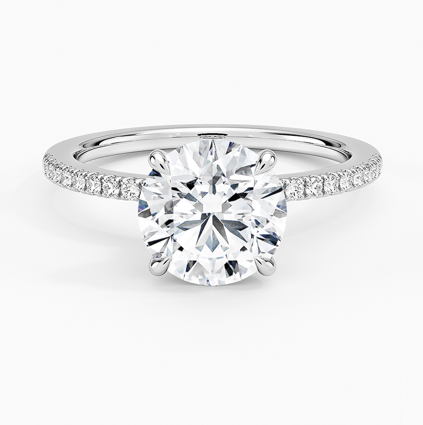 La Luna - Round Cut Moissanite Engagement Ring