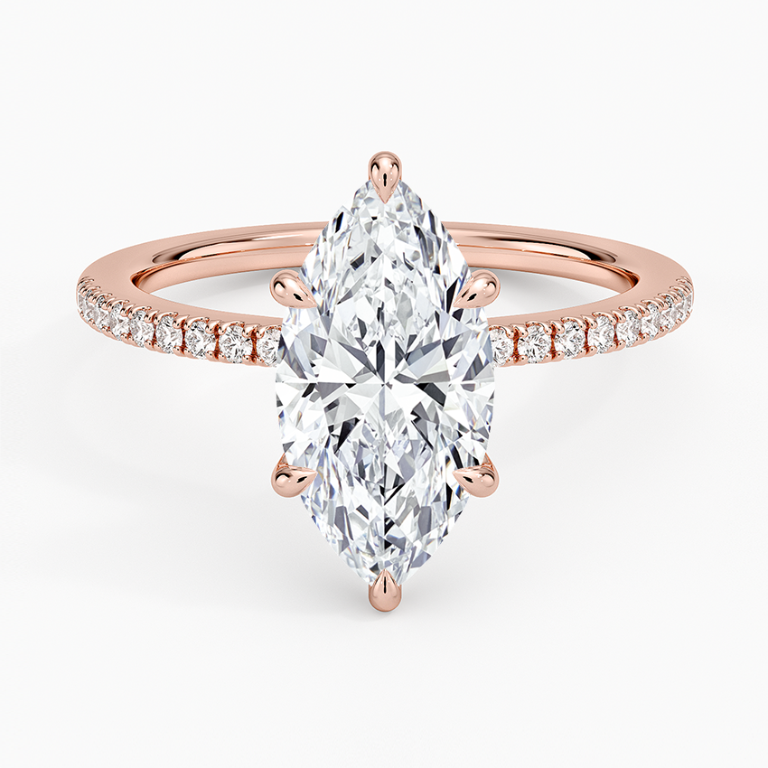 La Luna - Marquise Cut Moissanite Engagement Ring