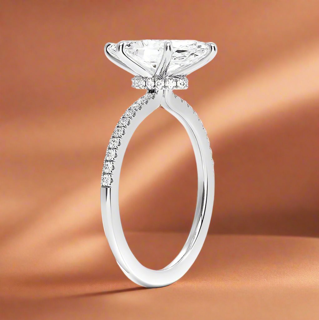 La Luna - Marquise Cut Moissanite Engagement Ring