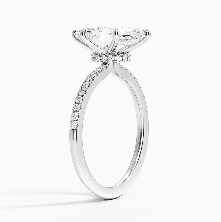 La Luna - Marquise Cut Moissanite Engagement Ring