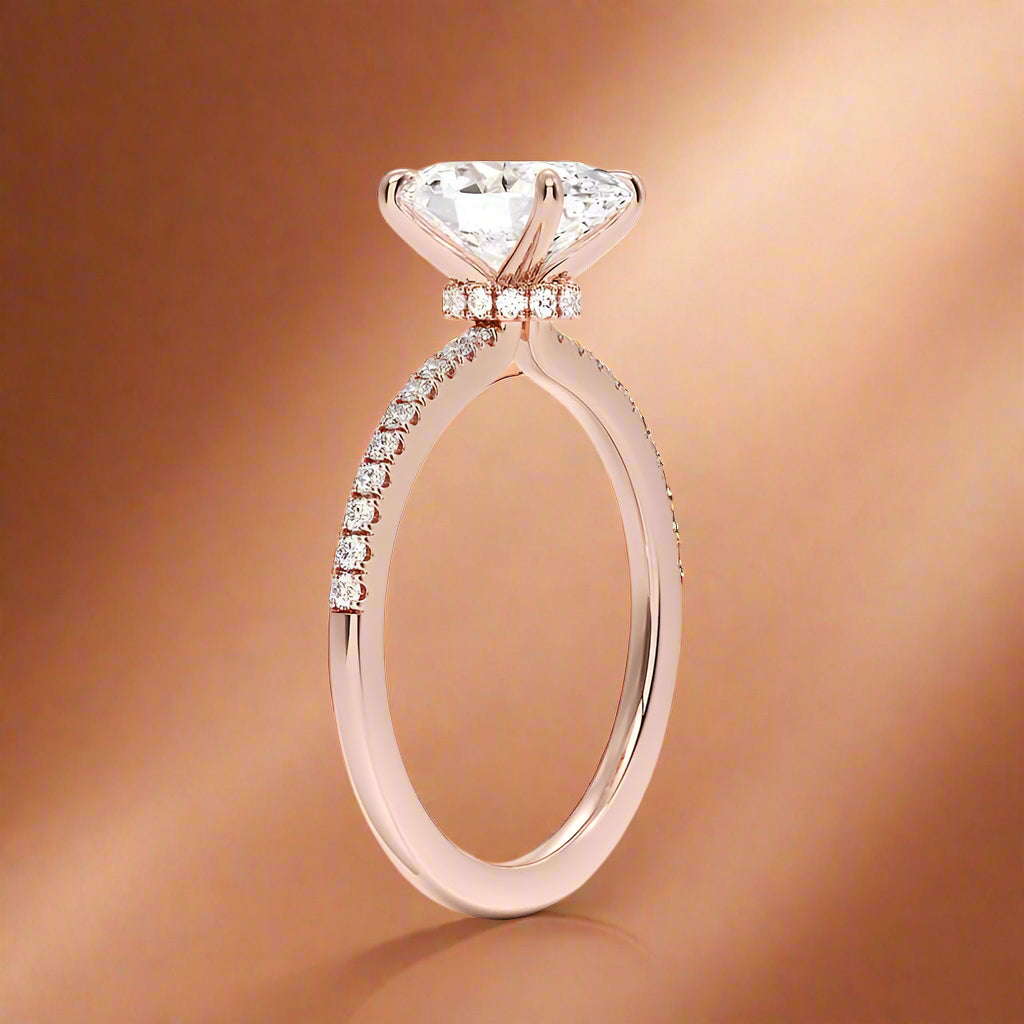 La Luna - Oval Cut Moissanite Engagement Ring