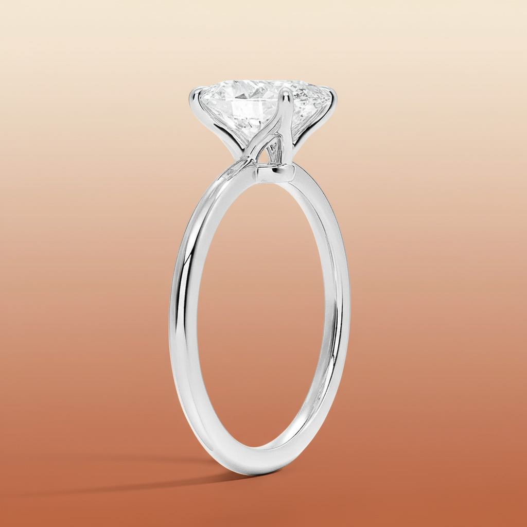 La Terra - Oval Cut Moissanite Engagement Ring