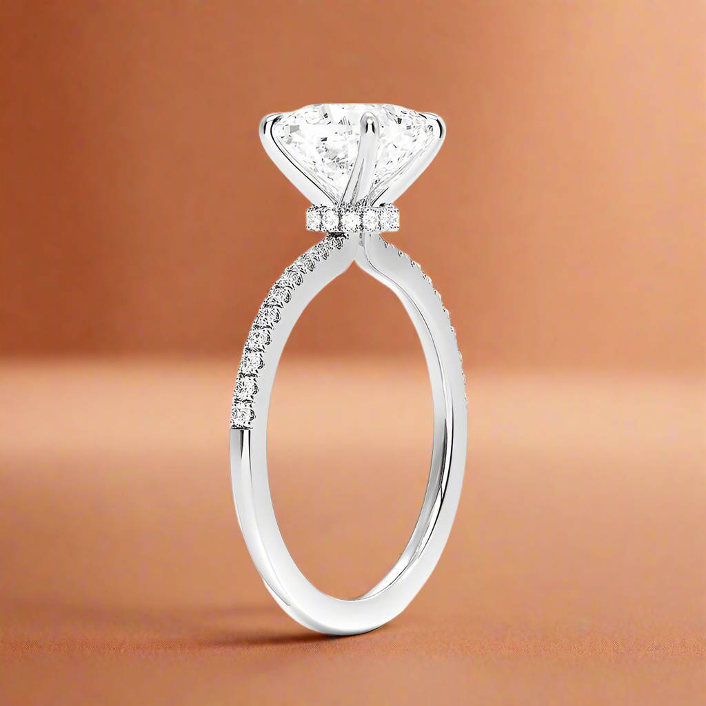 La Luna - Cushion Cut Moissanite Engagement Ring