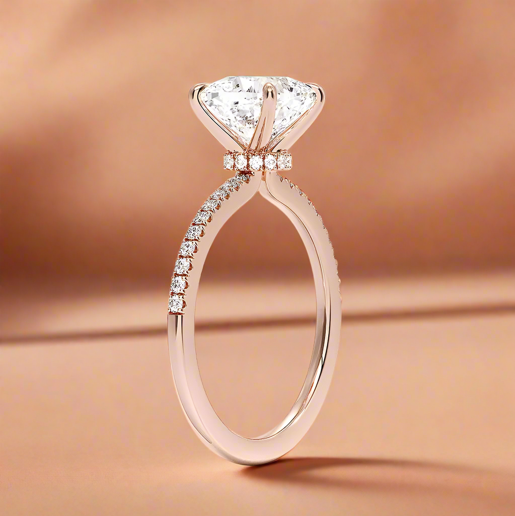 La Luna - Cushion Cut Moissanite Engagement Ring
