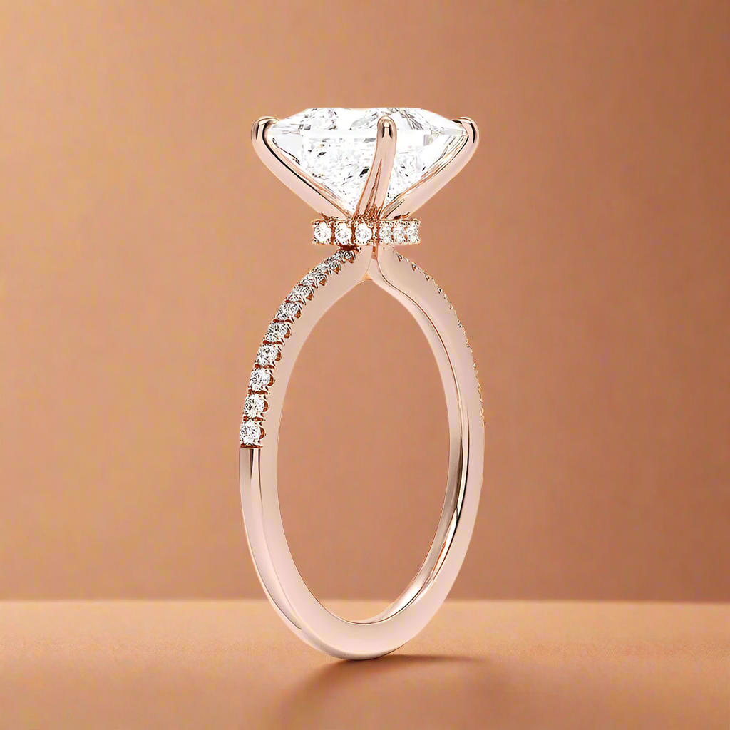 La Luna - Princess Cut Moissanite Engagement Ring