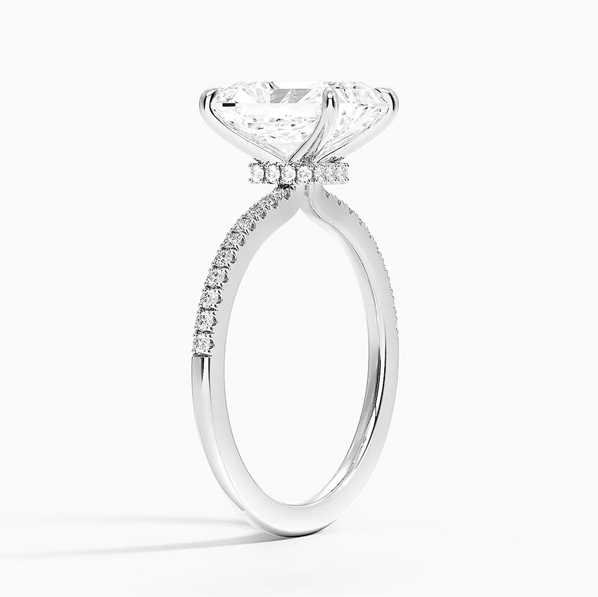 La Luna - Radiant Cut Moissanite Engagement Ring