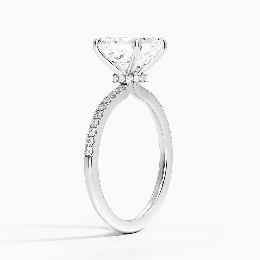 La Luna - Asscher Cut Moissanite Engagement Ring