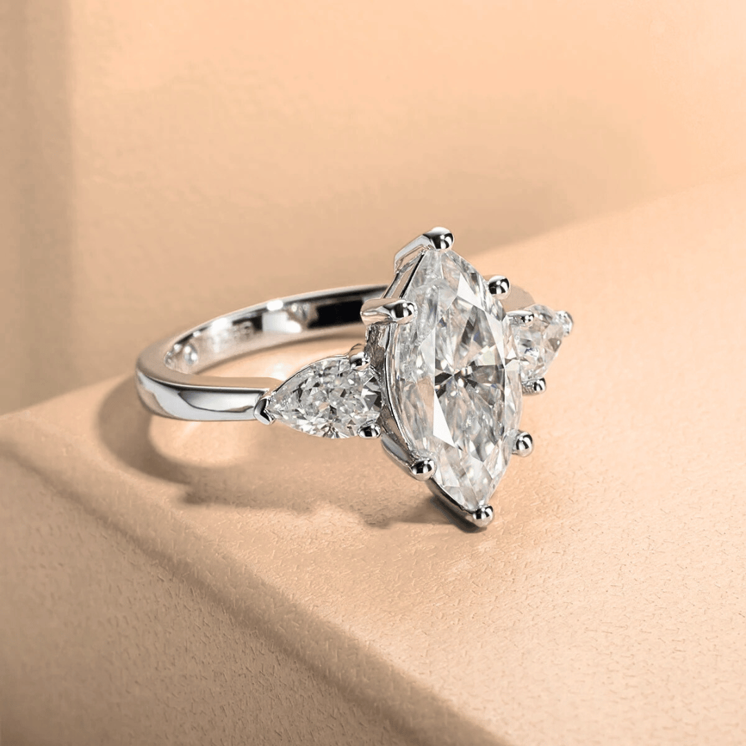 Marquise 4.0 Total Carat - Trilogy Ring