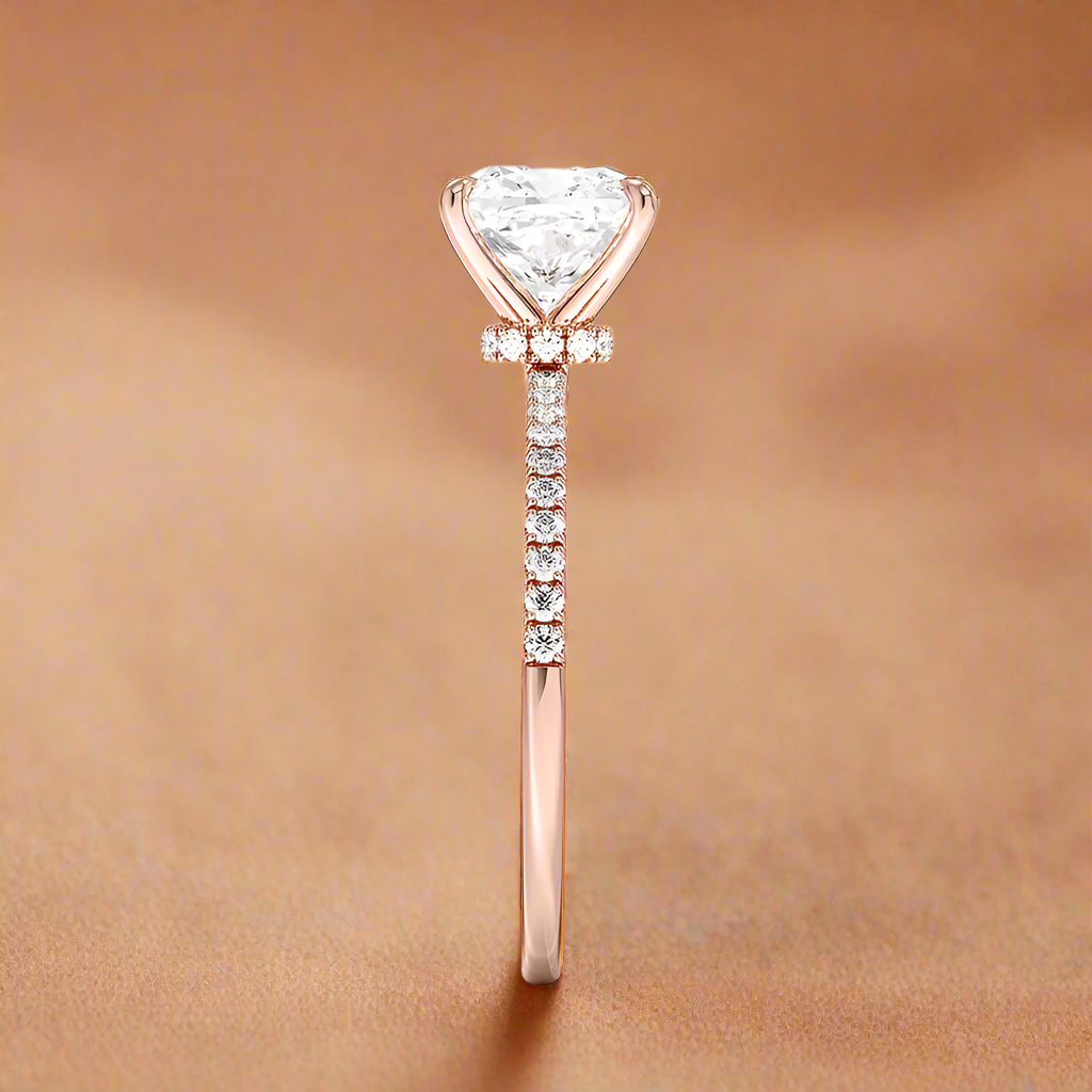 La Luna - Cushion Cut Moissanite Engagement Ring