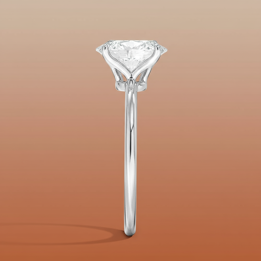 La Terra - Oval Cut Moissanite Engagement Ring