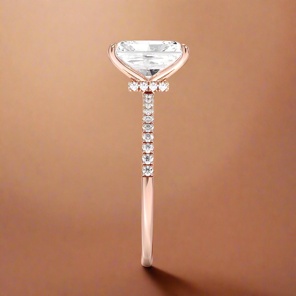 La Luna - Radiant Cut Moissanite Engagement Ring