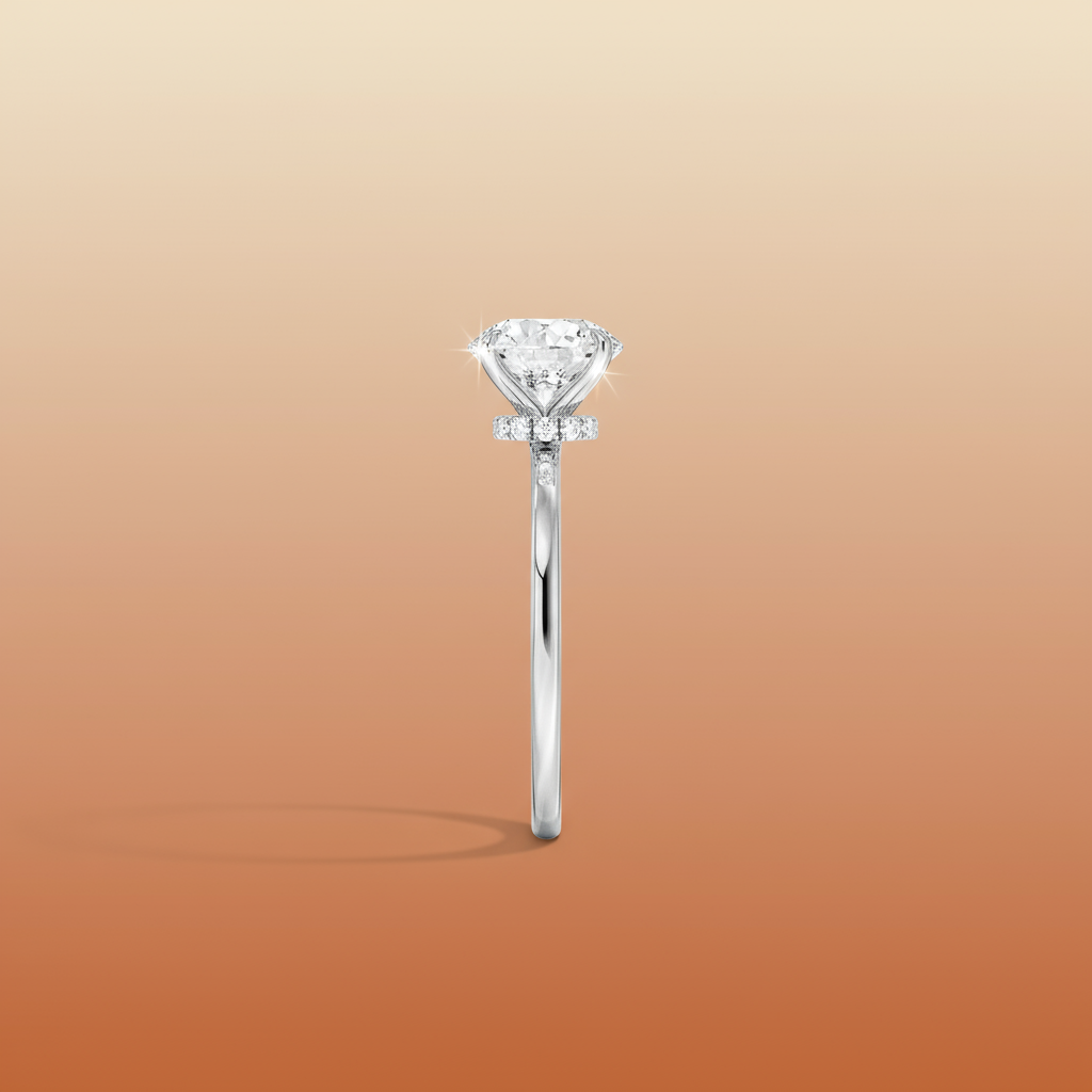 Amanti - Round Cut Moissanite Engagement Ring