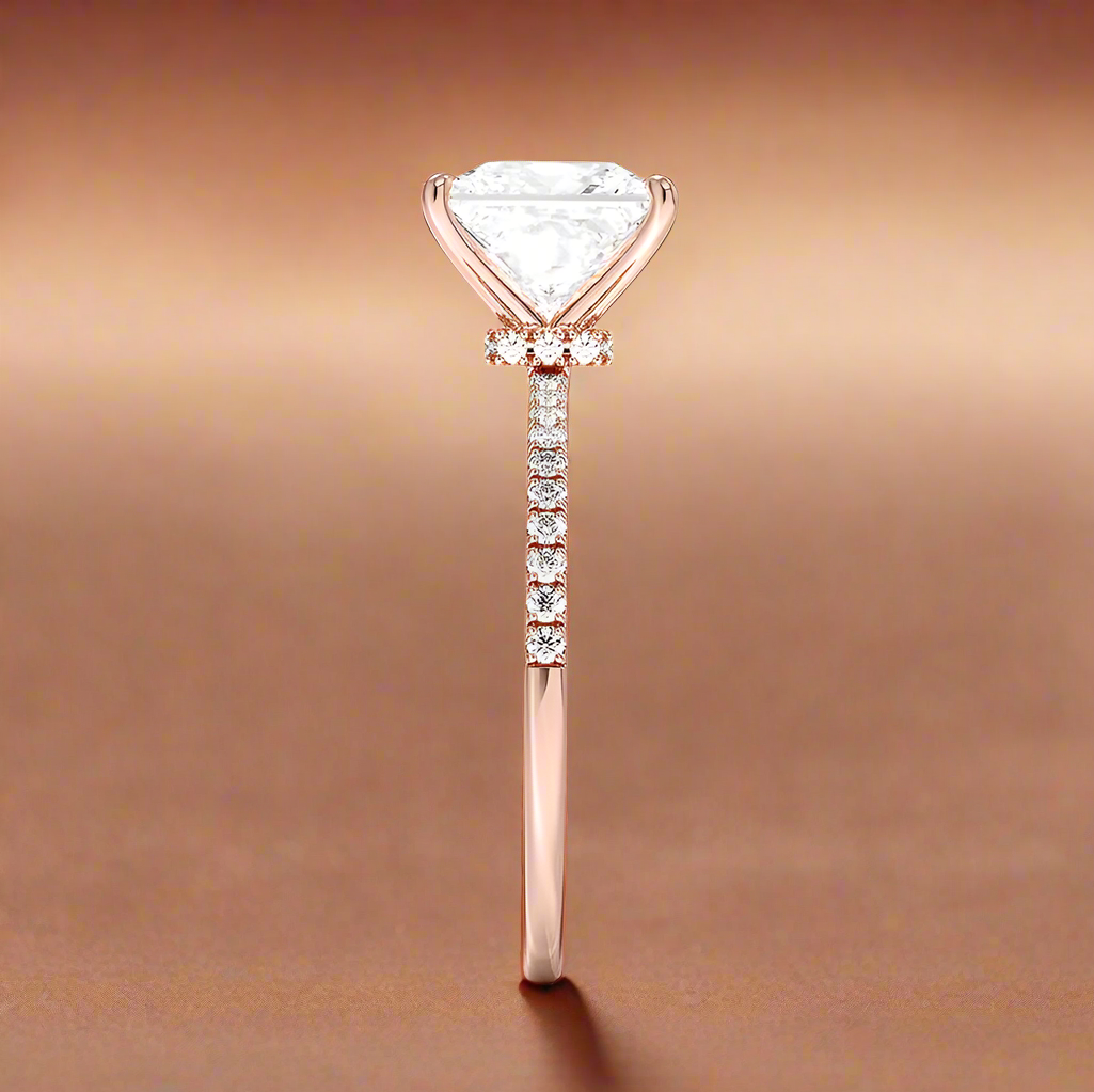La Luna - Princess Cut Moissanite Engagement Ring