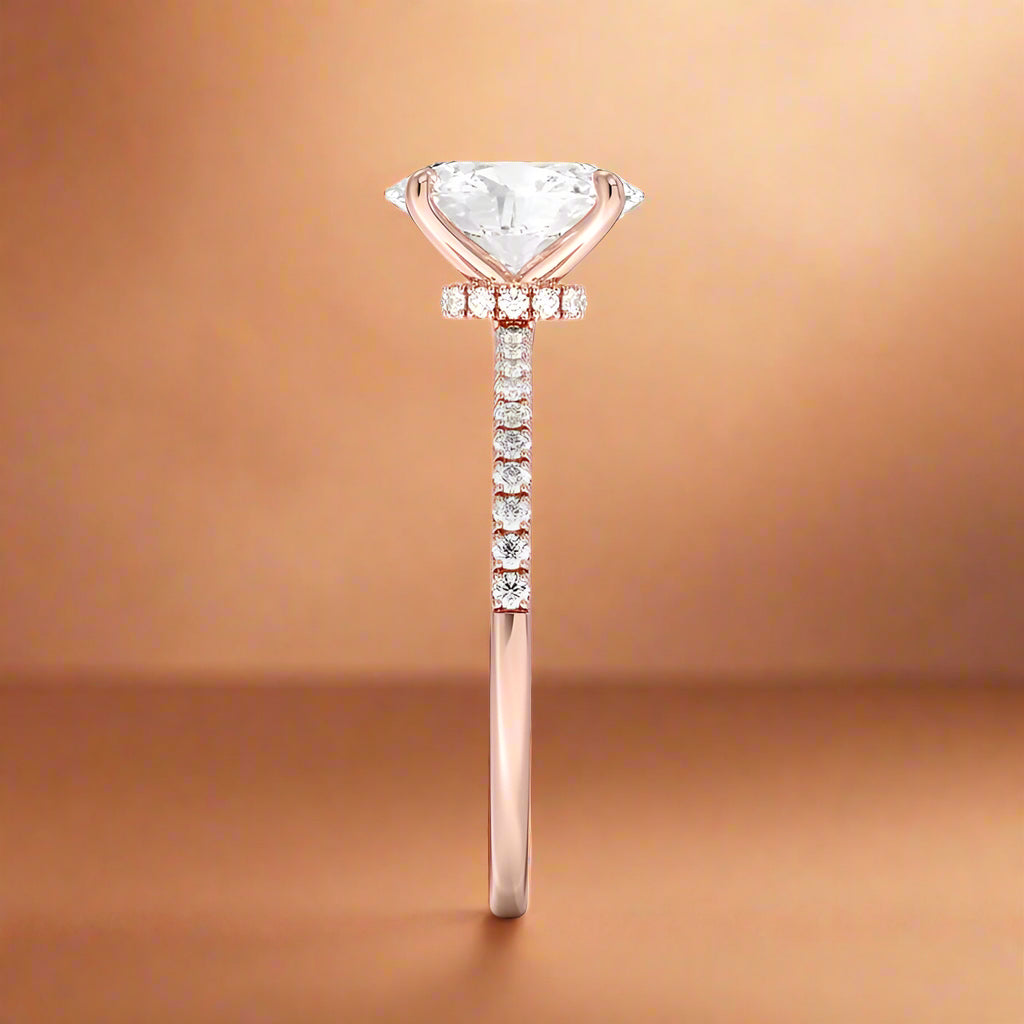 La Luna - Oval Cut Moissanite Engagement Ring