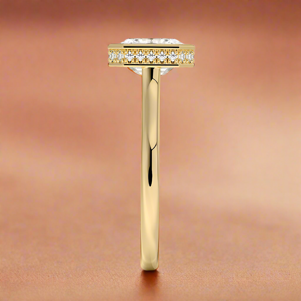 Abbraccio Hidden Halo - Asscher Cut Engagement Ring