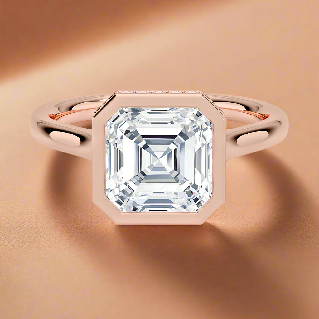 Abbraccio Hidden Halo - Asscher Cut Engagement Ring