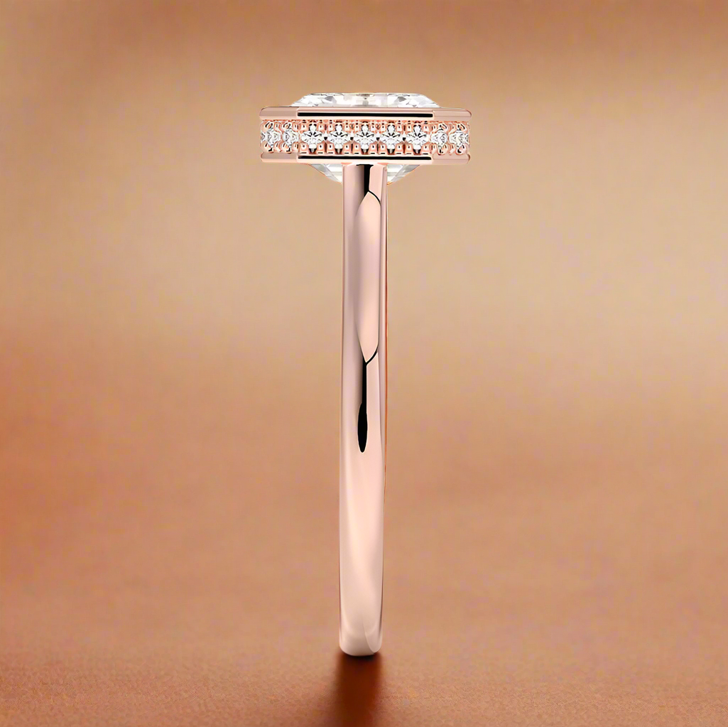 Abbraccio Hidden Halo - Asscher Cut Engagement Ring