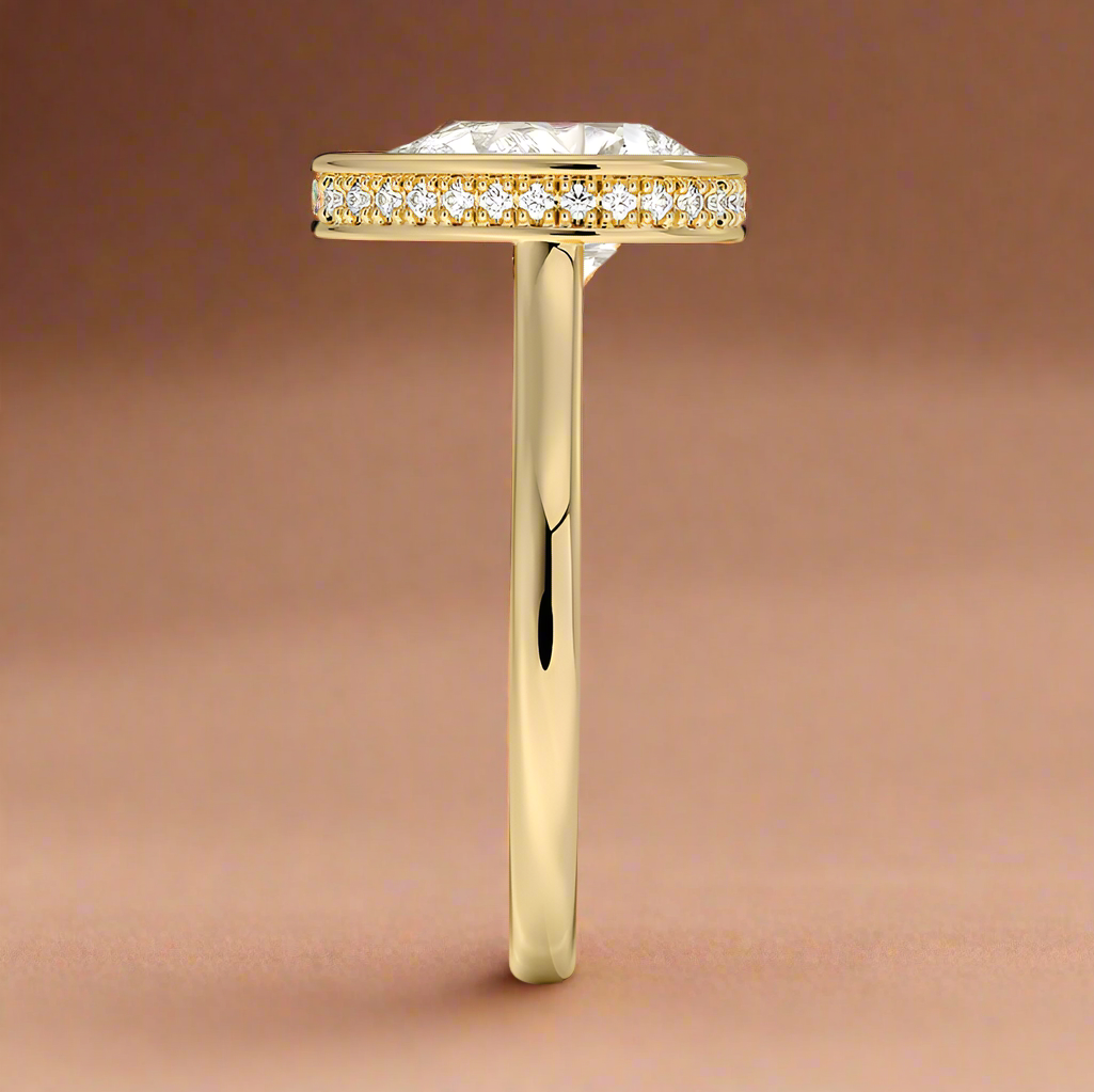 Abbraccio Hidden Halo - Pear Cut Engagement Ring