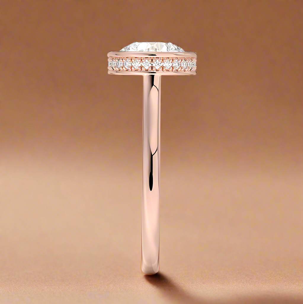 Abbraccio Hidden Halo - Round Cut Engagement Ring