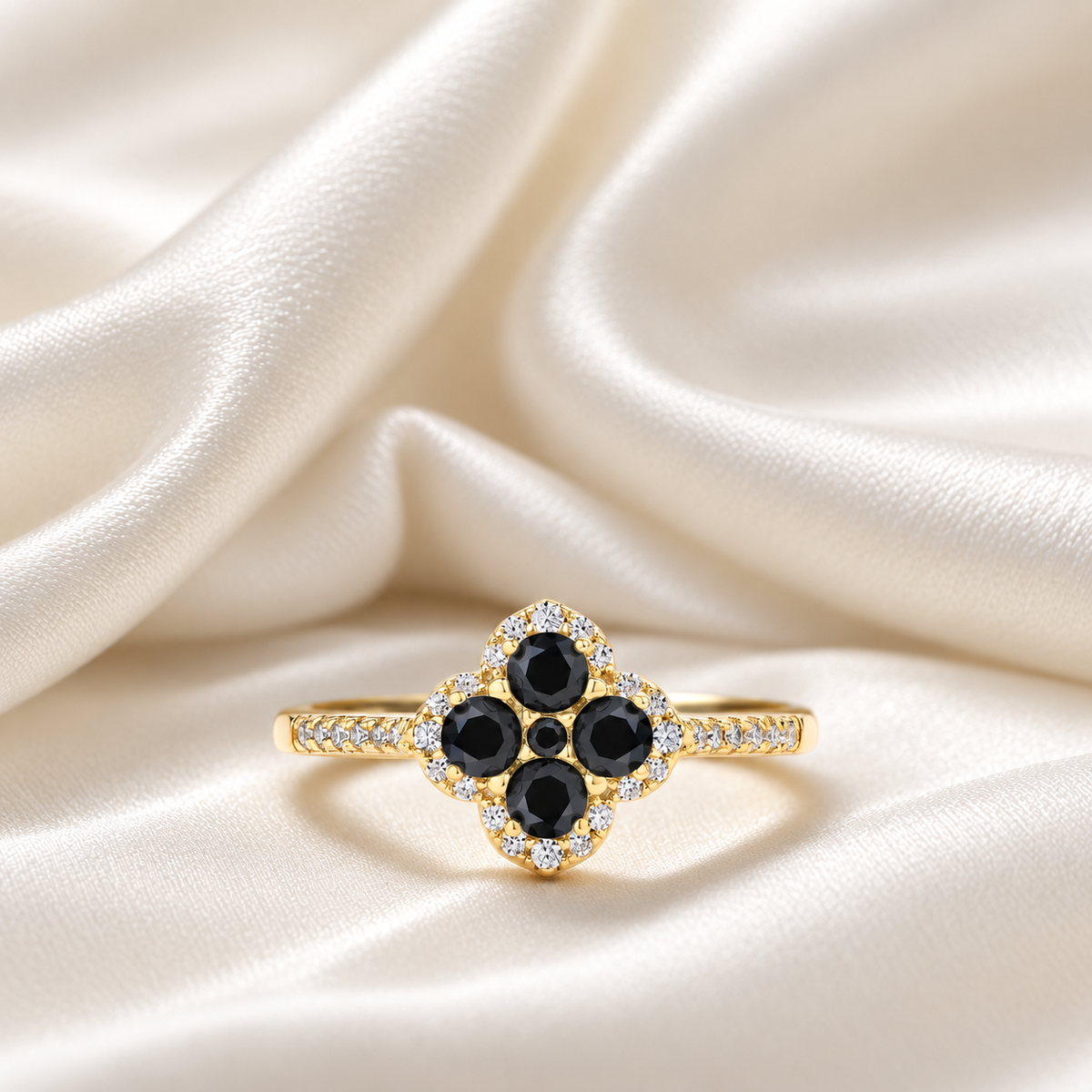Moissanite Clover Ring - The Fourfold Promise