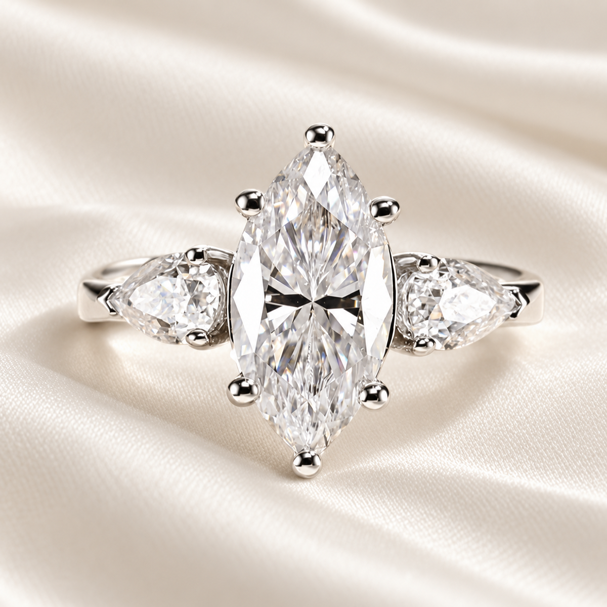 Marquise 4.0 Total Carat - Trilogy Ring